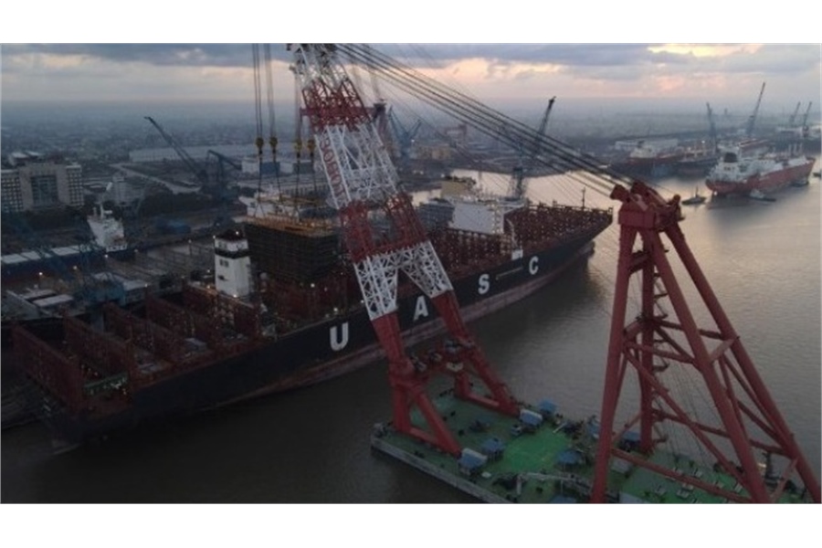 Work Proceeding on the Largest Containership LNG Conversion to Date