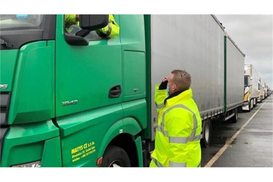 Scuffles Break Out as Truckers Protest Delays at Dover