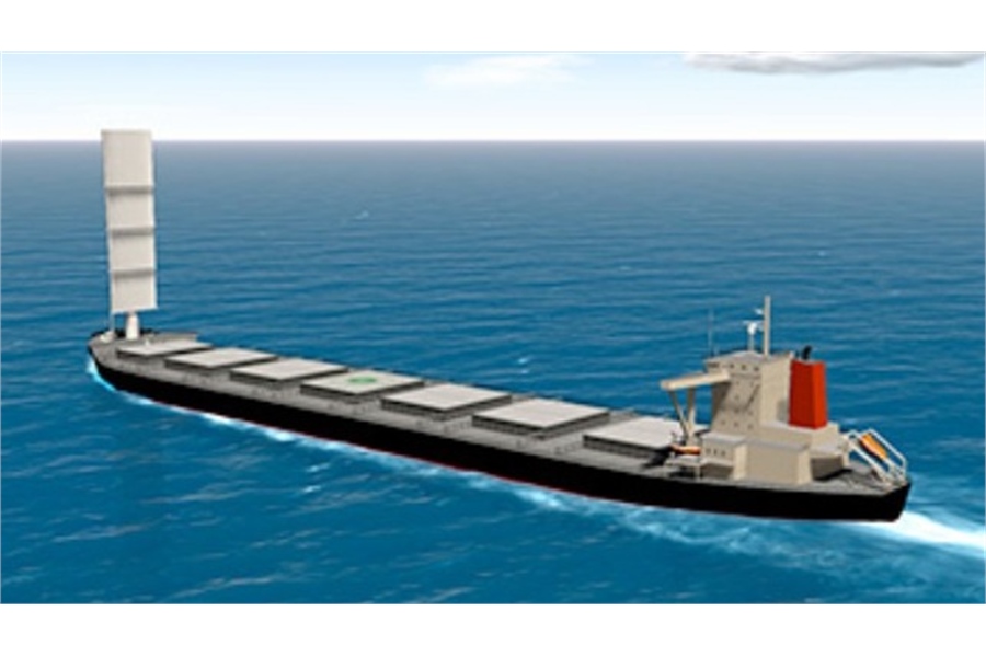 Coal Carrier Equipped with Sail to Enter Service in 2022